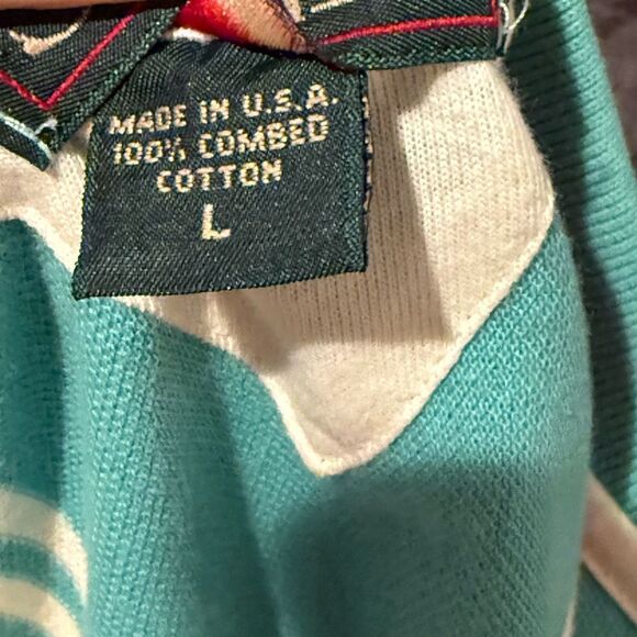 Vintage Striped Polo Shirt Mens Size L 90s Colorblock Golf Dadcore Southport USA - Picture 10 of 16